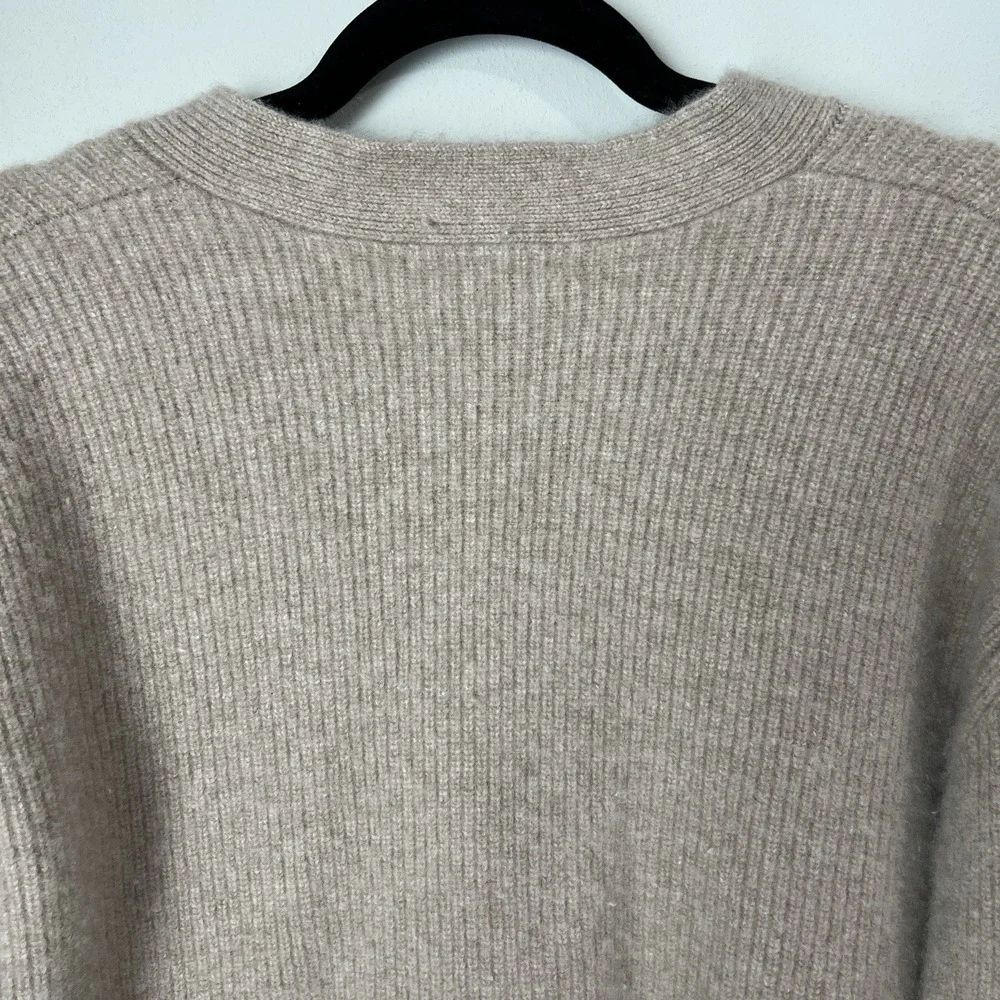 Quince Sweater Women's M Mongolian Cashmere 2.0 Oversized Boyfriend Cardigan Tan